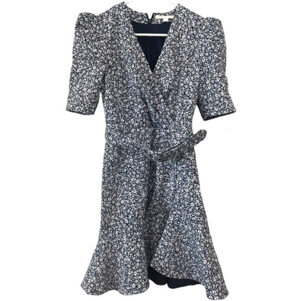 JONATHAN SIMKHAI Evelyn Floral Crepe Dress in Midnight Size 0 - Picture 2 of 8